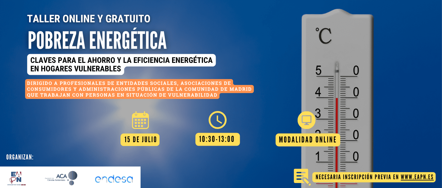 15J Cartel Taller Pobreza Energetica Madrid